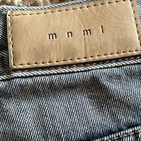 MNML 100% cotton button fly denim jeans size 32 modern simplicity - Picture 8 of 11